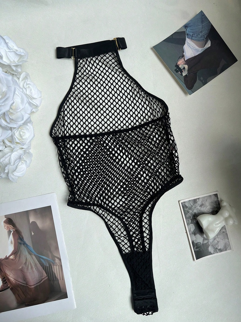 BODY DE MALLAS NEGRO