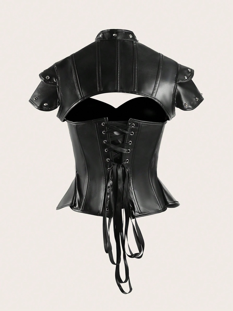 CORSET DE CUERO NEGRO