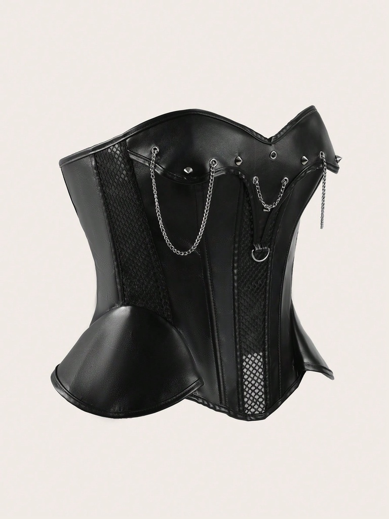 CORSET DE CUERO NEGRO