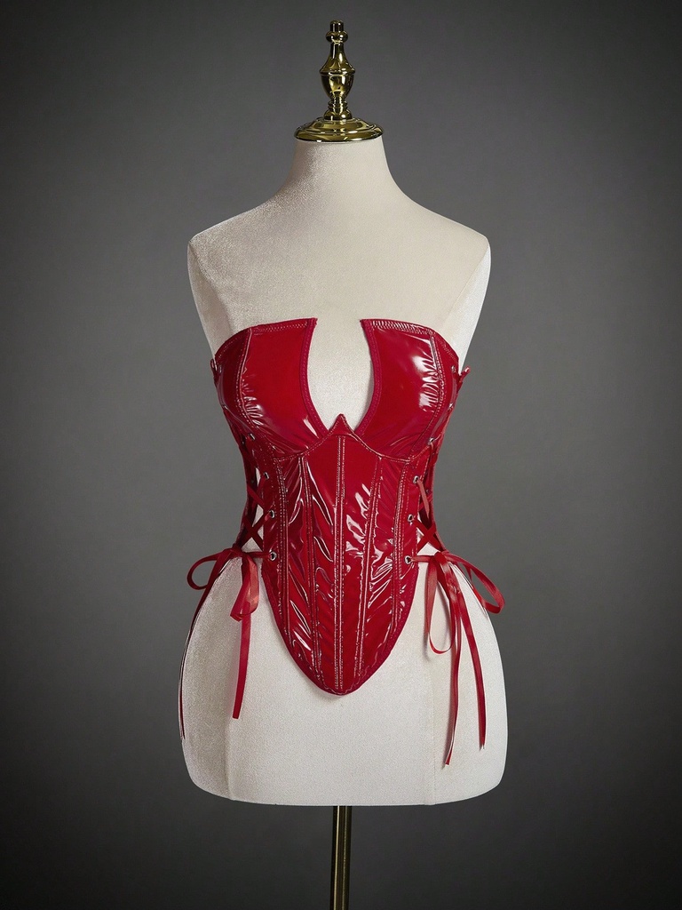 CORSET DE CUERINA ROJO