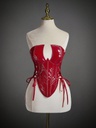 CORSET DE CUERINA ROJO