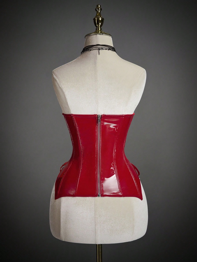 CORSET DE CUERINA ROJO