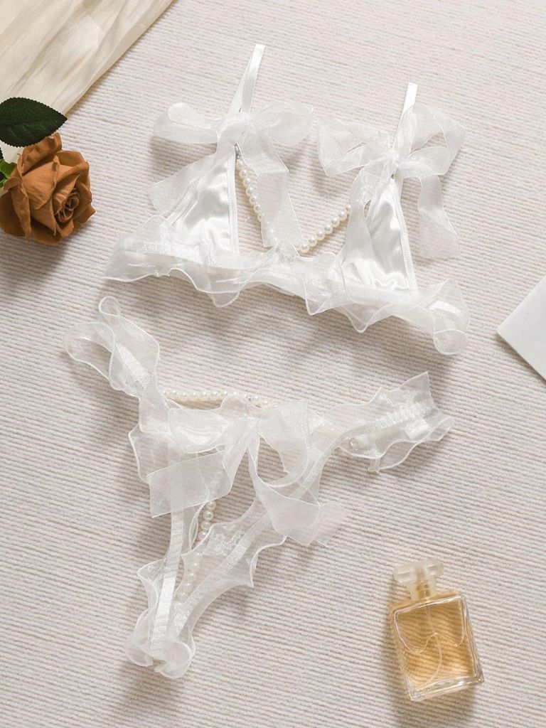 LENCERÍA PEARLS DE 2 PIEZAS BLANCA