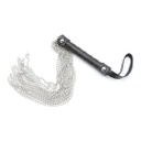 LÁTIGO DE CADENAS DE METAL CON MANGO DE CUERO