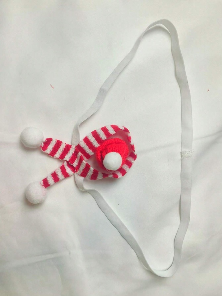 TANGA NAVIDEÑA DE GORRITO Y BUFANDA