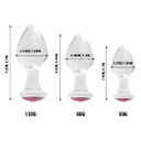 PLUG TRANSPARENTE DE CRISTAL