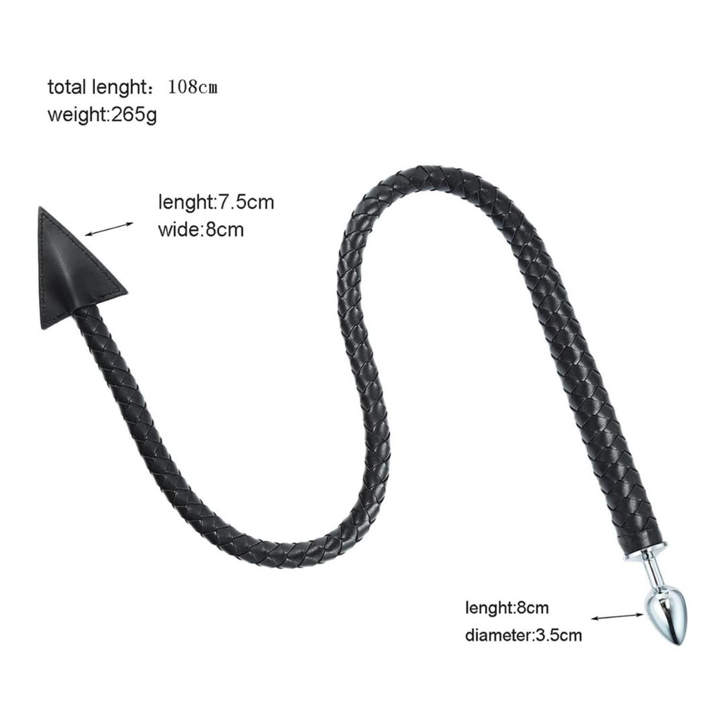 PLUG COLA DE DIABLO DE CUERO SINTÉTICO