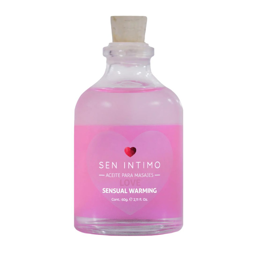 ACEITE SEN INTIMO LOVE CALIENTE PARA MASAJES 60ML