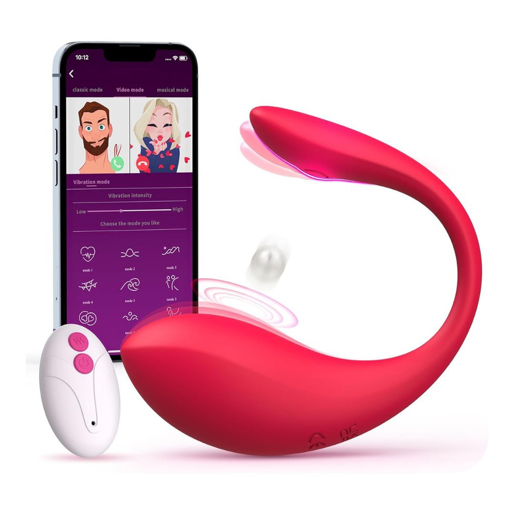 VIBRADOR CURVEA Y ESTIMULADOR DE CLITORIS PARA SEXTING CON CONTROL