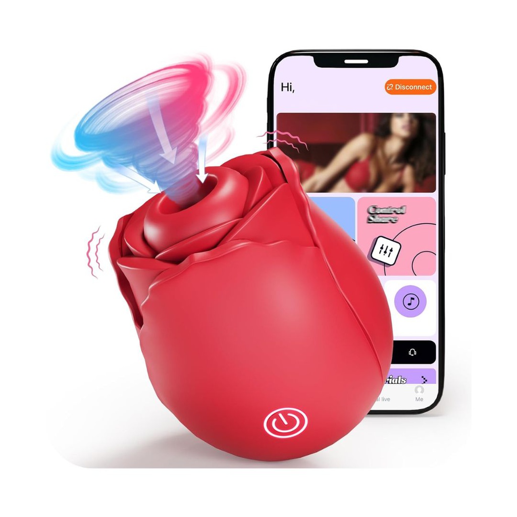 SUCCIONADOR ROSE CON VIBRACIÓN PARA SEXTING