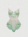 LENCERÍA BODY FLOWERS VERDE