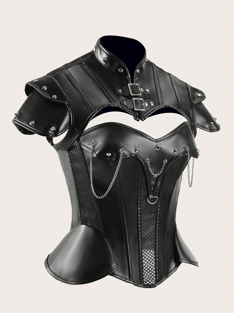 CORSET DE CUERINA NEGRO