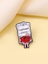 PIN DE BOLSA DE TRANSFUSIÓN CON CORAZONES