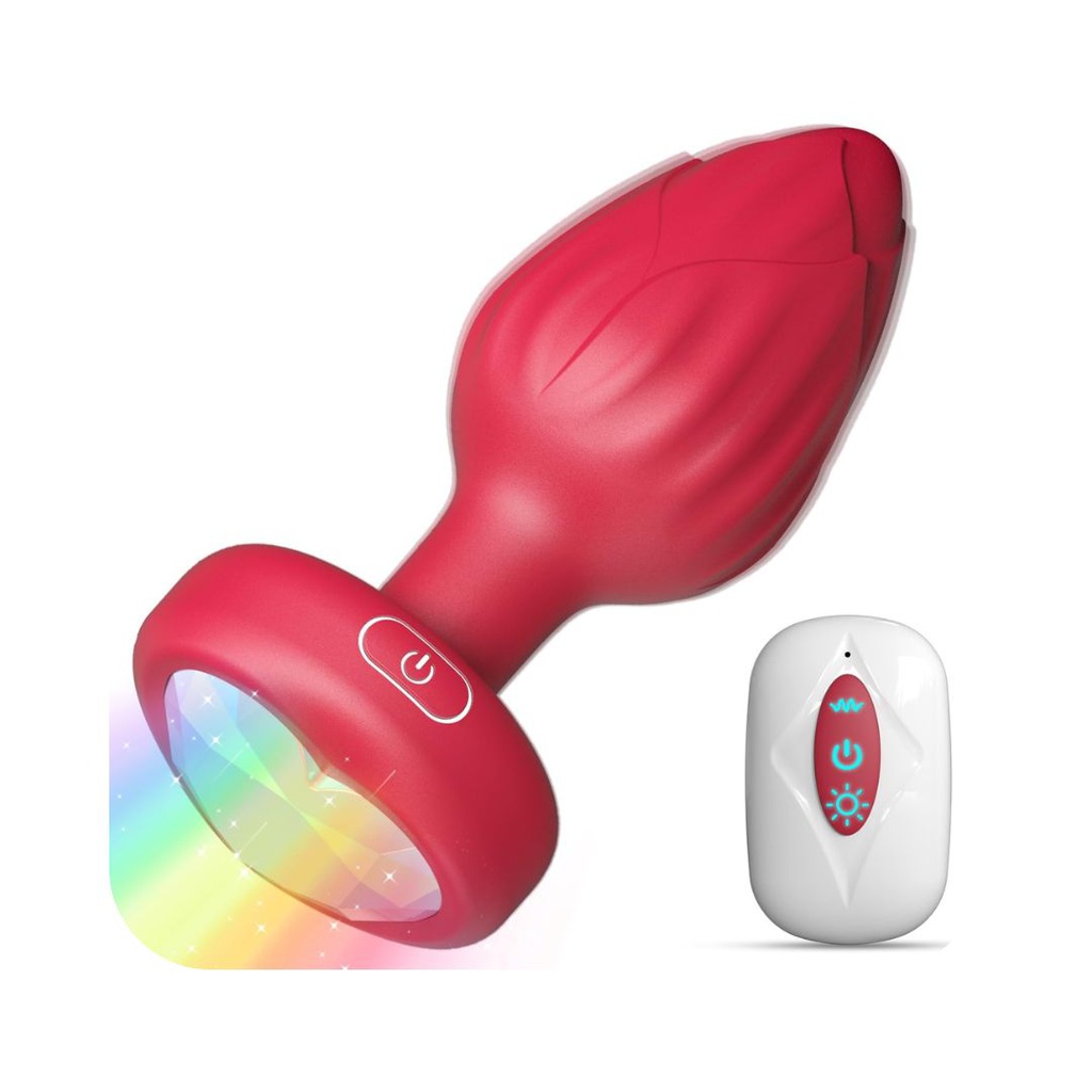 PLUG VIBRADOR CON LUZ Y CONTROL