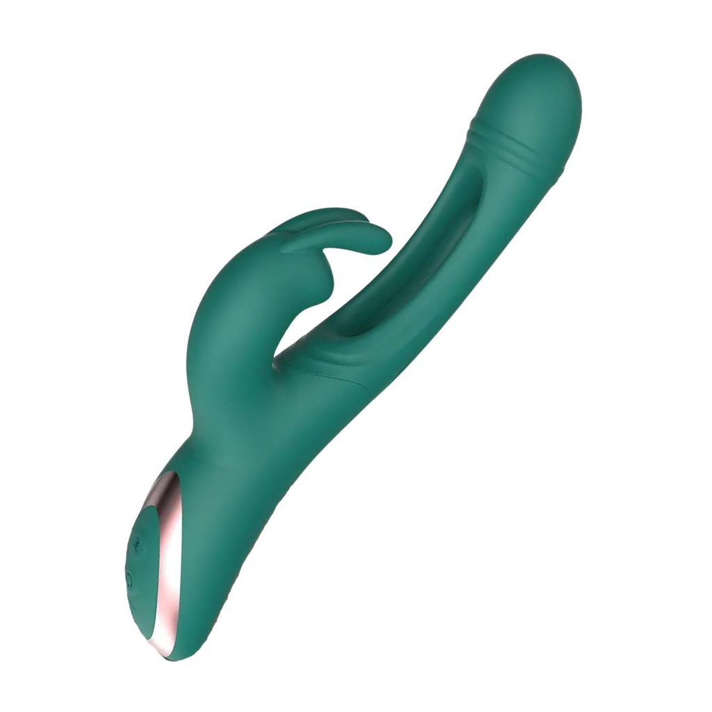 VIBRADOR DILDO CONEJO TWIST  Y ESTIMULADOR DE CLÍTORIS