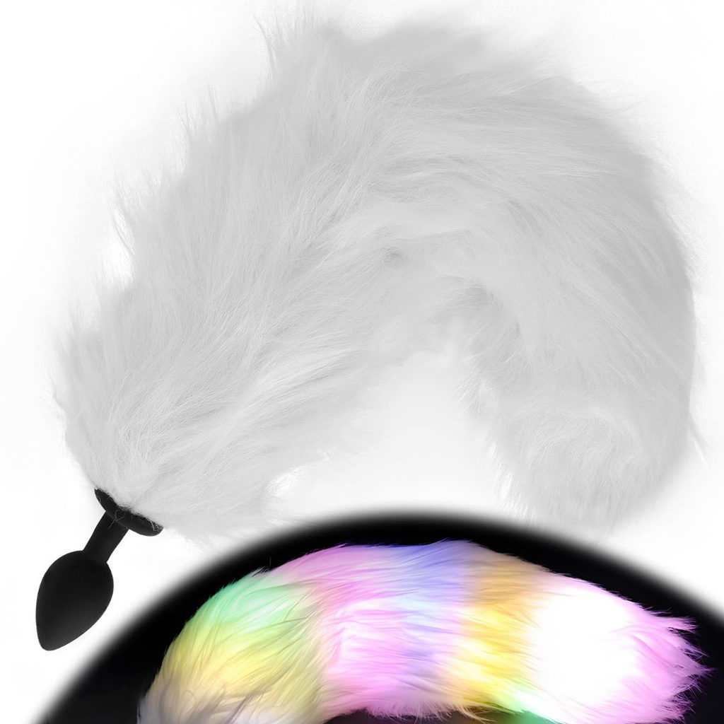 PLUG ZORRO DE SILICONA CON LUCES LED