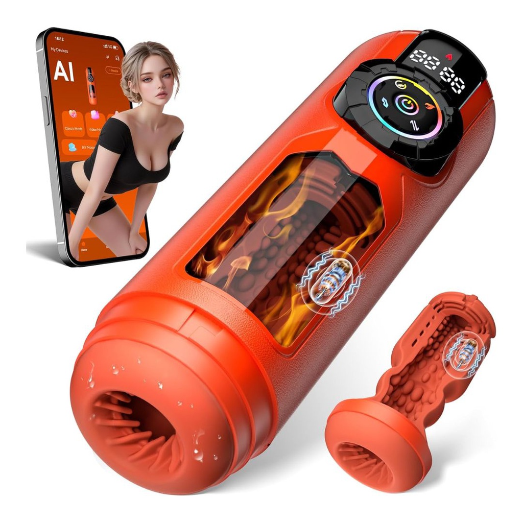MASTURBADOR AUTOMÁTICO CON CALEFACCIÓN PARA SEXTING (APP)