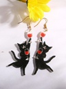 ARETES DE GATITOS CON COPAS DE VINO