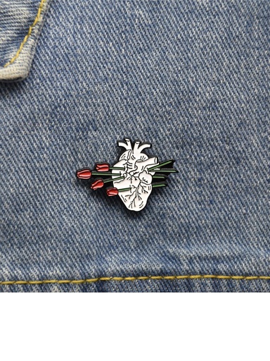 PIN CORAZON ROSAS