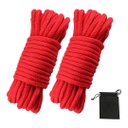 CUERDAS DE ALGODÓN SUAVE ROJAS 10M PARA BDSM