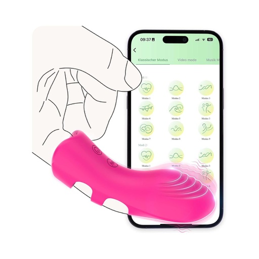 VIBRADOR INDI FUNDA DE PUNTOS G PARA SEXTING (APP)