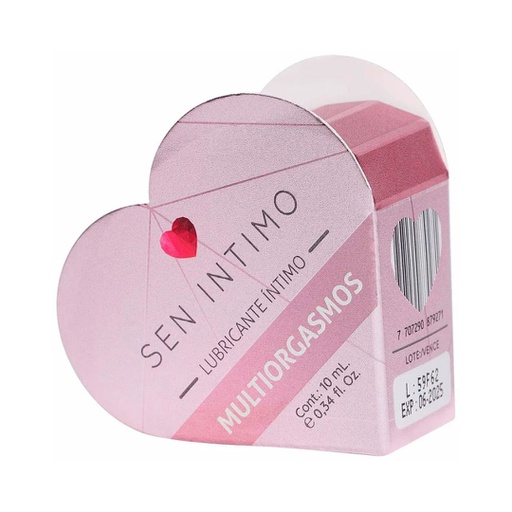 CORAZÓN DE LUBRICANTE SEN INTIMO MULTIORGASMOS 10ML