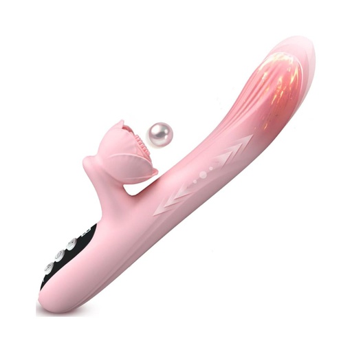 VIBRADOR DILDO ROSE Y ESTIMULADOR DE CLÍTORIS