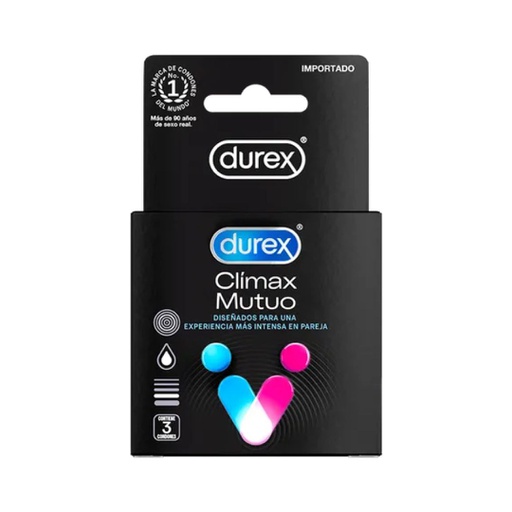 CONDONES DUREX CLIMAX MUTUO 3 UNIDADES