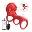 ANILLO VIBRADOR ROSE ALARGADO PARA SEXTING CON CONTROL