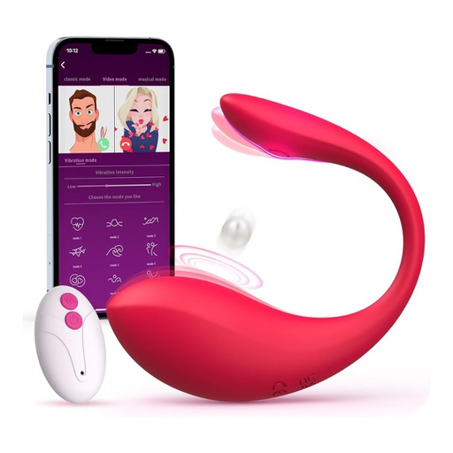 VIBRADOR CURVEA Y ESTIMULADOR DE CLITORIS PARA SEXTING CON CONTROL