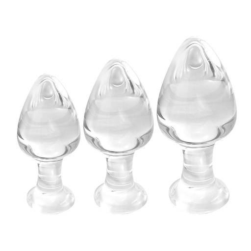 PLUG TRANSPARENTE DE CRISTAL